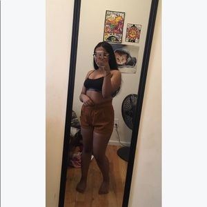 Mustard yellow shorts